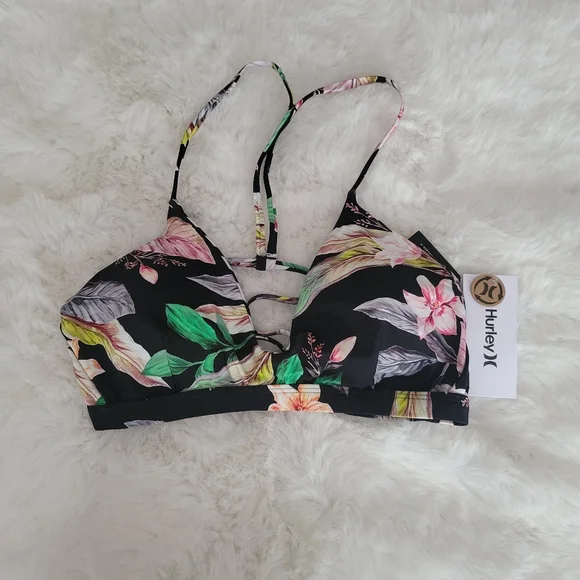 🍸HURLEY BRAND NEW REVERSIBLE BIKINI SET. TOP XL BOTTOM L